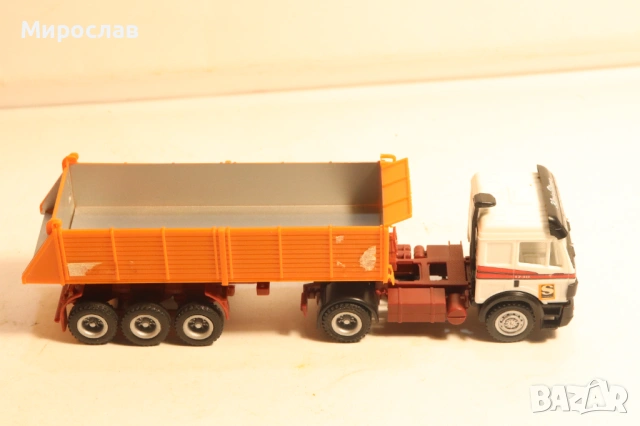 HERPA H0 1/87 MERCEDES BENZ САМОСВАЛ ГОНДОЛА КАМИОН МОДЕЛ, снимка 7 - Колекции - 54031393