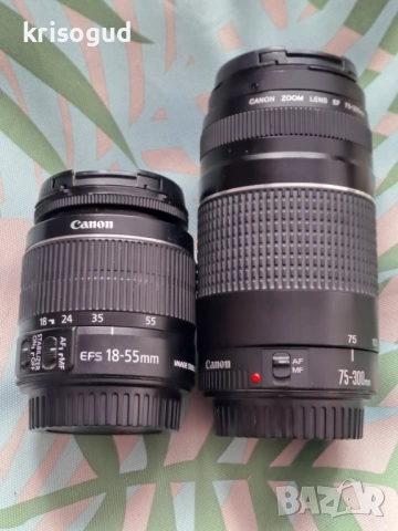 Цялостен комплект фотоапарат Canon EOS2000D / EF-S18-55mm EF 75-300mm, снимка 3 - Фотоапарати - 53073800