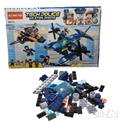 Конструктор "Tech Police vs Star Pirate" 5 броя фигурки – 623 части, 6+ 8601-4, снимка 1