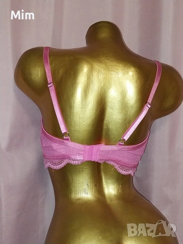 Hunkemoller 80 G Дантелен сутиен в розово , снимка 4 - Бельо - 52658330