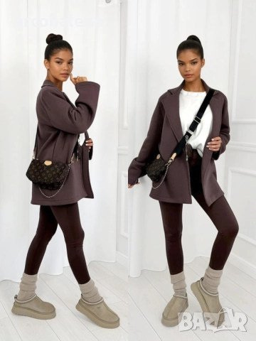 Дамско дълго сако от четкано памучно платно Velma, 5цвята , снимка 7 - Сака - 52065579