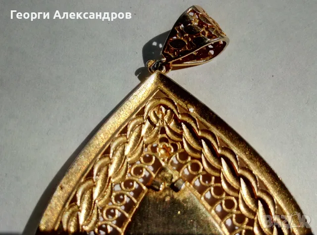 Стар Красив АЖУРЕН ПОЗЛАТЕН ОРИЕНТАЛСКИ МЕДАЛЬОН с ОСМАНСКАТА СУЛТАНСКА ТУГРА, снимка 7 - Антикварни и старинни предмети - 55877692