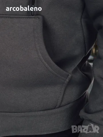 Мъжки суичър с цип и качулка, 4цвята , снимка 5 - Суичъри - 49472610