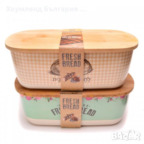 Кутия за хляб от бамбук с капак тип дъска - размери 36.5 x 20.5 x 12.5, снимка 1 - Кутии за съхранение - 29412904