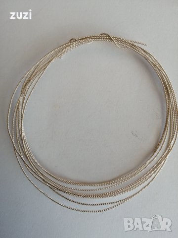 Сребърна тел за бижута в стил филигран ф 0,40 мм -999 сребро, снимка 2 - Гривни - 31664064