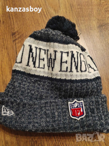new era new england patriots - страхотна зимна шапка КАТО НОВА 100% оригинал универсален размер, снимка 3 - Шапки - 53020933