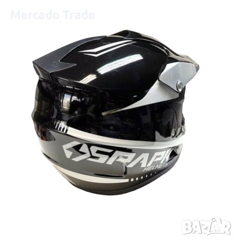 Каска за мотор Mercado Trade, Кросова, 0287, S и M размер, Черен, снимка 4 - Аксесоари и консумативи - 40405937