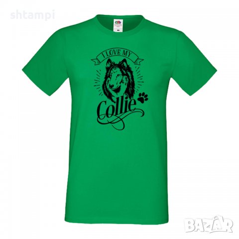 Мъжка тениска I Love My Collie Dog,Куче, животно,подарък,изненада