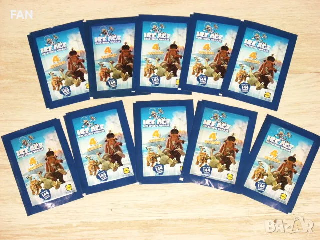 Оригинални пакети със стикери от филма Ледена епоха 5: Големият сблъсък с 4 броя