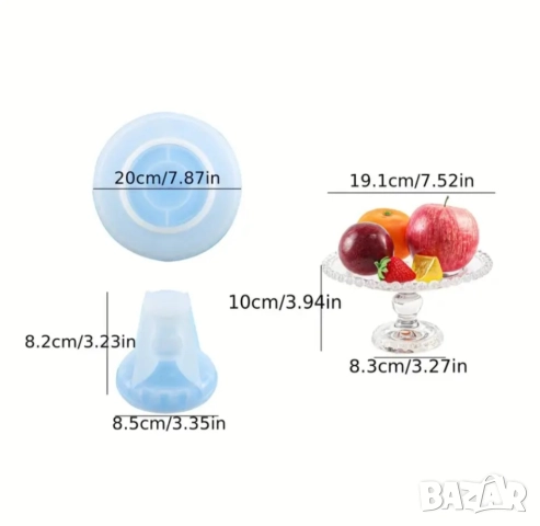 Силиконов молд фруктиера 20 см, снимка 6 - Форми - 52875834