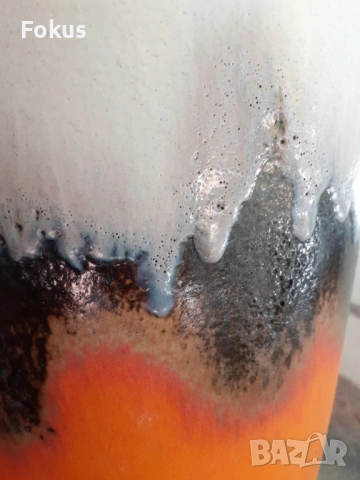 Страхотна голяма ваза немска керамика лава, снимка 4 - Антикварни и старинни предмети - 53370207