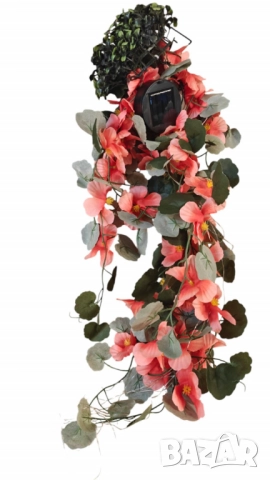 Флорална светлинна декорация - LED Слънчева кошница с цветя, снимка 3 - Други - 51948631