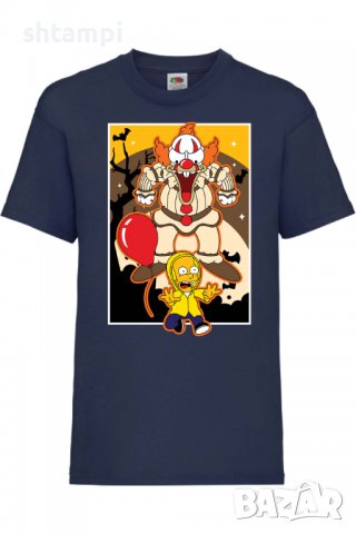 Детска тениска The Simpsons Krusty The Clown Pennywise 01,Всички артикули се изработват по поръчка  , снимка 10 - Детски тениски и потници - 38158334