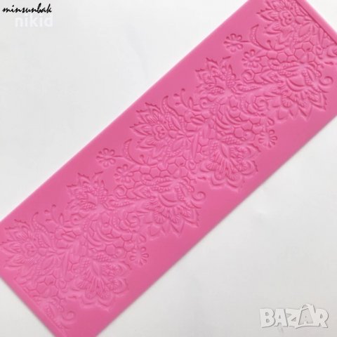 Остри цветя голяма широка висока захарна дантела борд силиконов молд форма гъмпейст торта, снимка 3 - Форми - 25784924