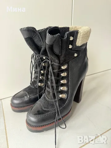 Дамски боти на висок ток, снимка 2 - Дамски боти - 50321084