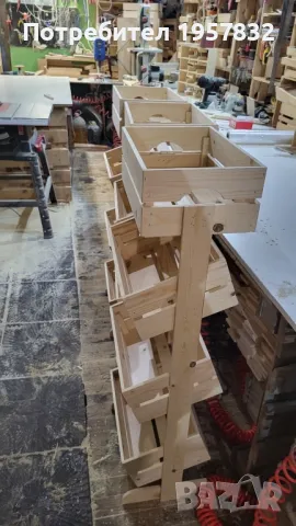Дървени стелажи за плод и зеленчук, снимка 10 - Стелажи и щандове - 48841107