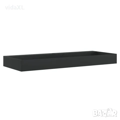 vidaXL Мивка, 120x46x11 см, минерална/мраморна отливка, черен мат（SKU: 155983）