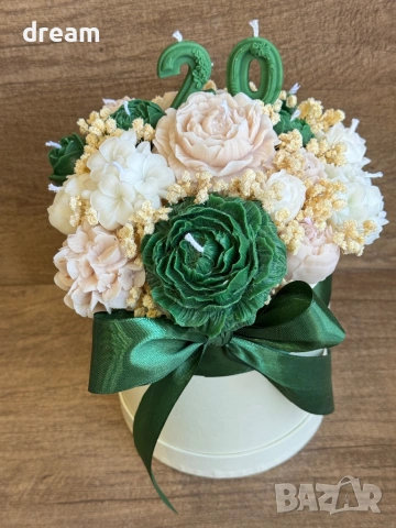 Букет от соеви свещи, снимка 4 - Подаръци за жени - 45991772