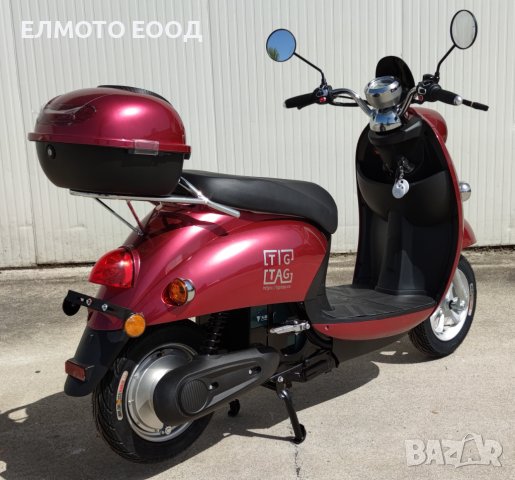 Електрически скутер с ретро дизайн модел TDR363Z в червен цвят, снимка 6 - Мотоциклети и мототехника - 42766825
