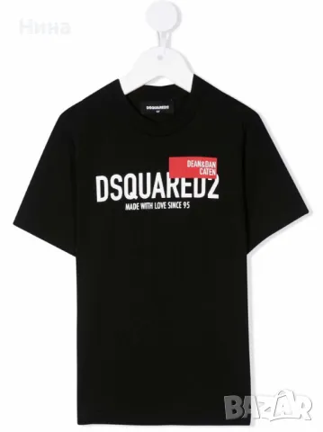 Детска тениска Dsquared2 в черно, снимка 3 - Детски тениски и потници - 50175976