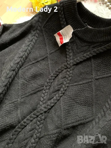 Нов черен пуловер, снимка 3 - Блузи с дълъг ръкав и пуловери - 50897811