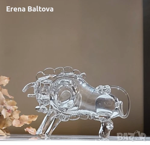 🍃❤️  Студийно  арт стъкло Стъклена пластика, снимка 3 - Статуетки - 50601486