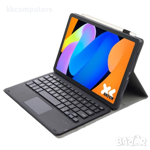 AM31-A Кожен Калъф с Bluetooth Клавиатура с Тъчпад за Lenovo Tab K11 Gen 2 / Idea Tab 11 2025 - Стой, снимка 5 - Калъфи, кейсове - 53072134