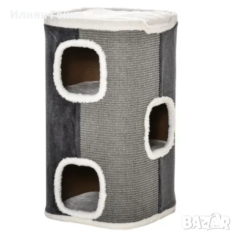 Драскалка за котки PawHut, 3-степенно дърво за катерене, снимка 7 - За котки - 55946357