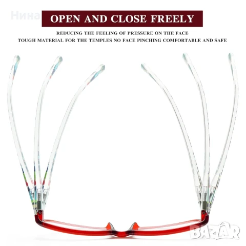 5 чифта очила за четене, стилни рамки с шарка, модни дамски очила за жени, +0.5, снимка 10 - Слънчеви и диоптрични очила - 51423534