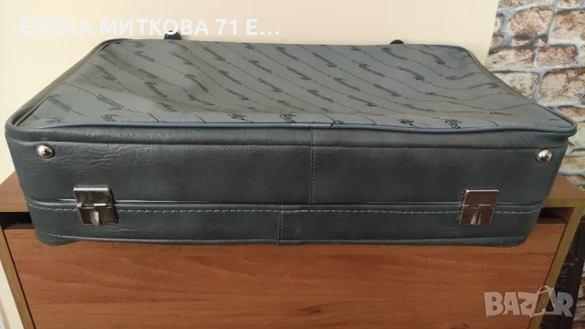 Немски куфар от старото производство-от плат и кожа, снимка 2 - Куфари - 51318254