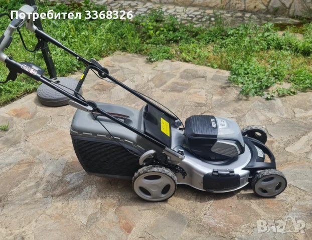 Акумулаторна косачка Mr.Gardener + листосъбирач, снимка 2 - Градинска техника - 50509482