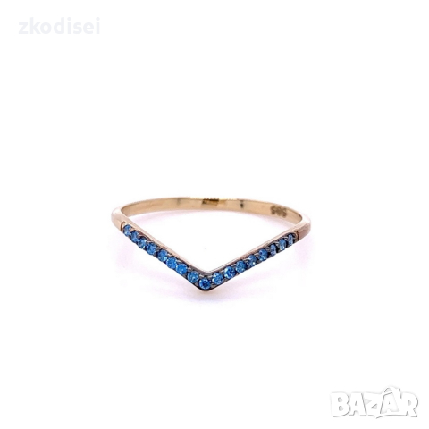 Златен дамски пръстен 0,96гр. размер:56 14кр. проба:585 модел:22483-1, снимка 1