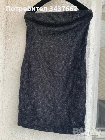 Рокля ламе без презрамки , снимка 1