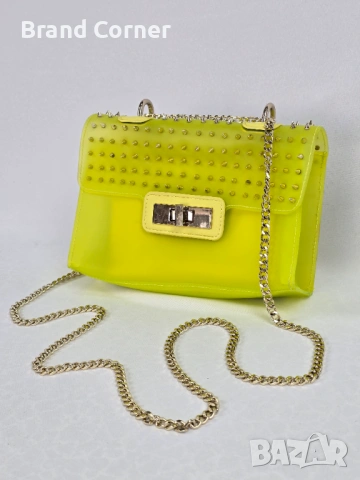 Нова дамска чанта Steve Madden Yellow Jelly с несесер