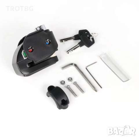 Аларма със заключване за спирачен диск на електрически тротинетки и велосипеди в червен цвят, снимка 4 - Аксесоари за велосипеди - 52716824