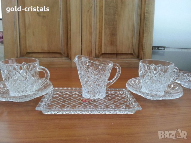 Кристални чаши  за кафе чай Бохемия, снимка 8 - Антикварни и старинни предмети - 33760770