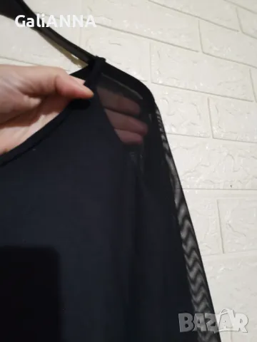 СТРАХОТНА ТУНИКА/РОКЛЯ С РЪКАВИ ТЮЛ 2XL-3XL, снимка 5 - Туники - 50338373