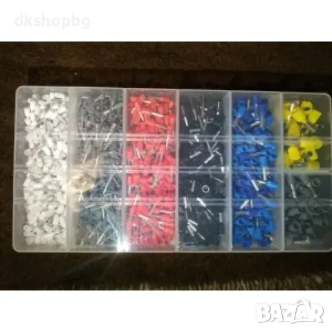 4396 Кабелни накрайници в комплект в кутия и 2000 броя изолирани кабелни обувки