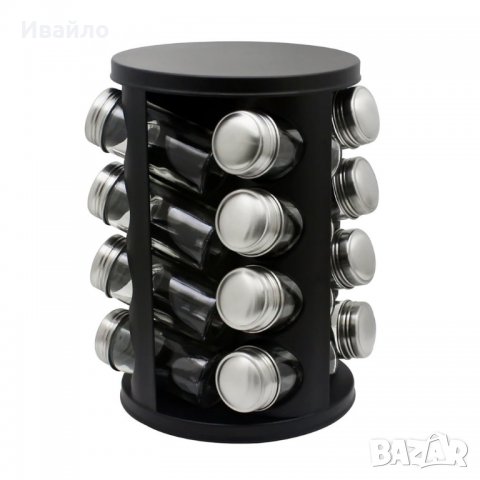 Бурканчета за подправки на стойка ZEPHYR ZP 1217 CR16, 16 бр. бурканчета, 4 нива, Въртяща се основа,, снимка 1