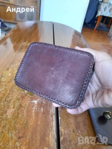 Стара кожена кутия за карти, снимка 6 - Други ценни предмети - 51331979