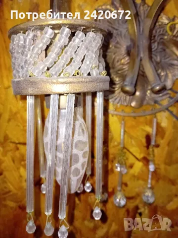 Старинен  кристален  аплик, снимка 5 - Други ценни предмети - 47787315