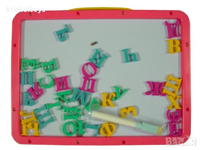 Магнитна дъска с букви на кирилица и възможност за рисуване, снимка 1