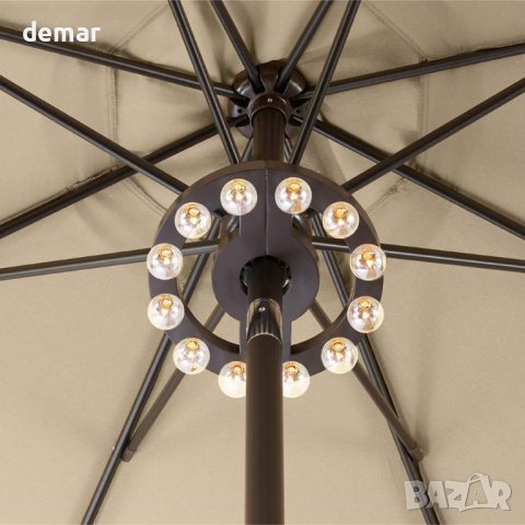 LED лампи за чадъри с 12 топли бели G40 LED крушки, за градински чадъри или къмпинг палатка, снимка 5 - Лед осветление - 44208232
