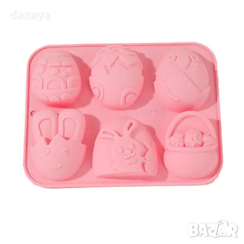 5856 Силиконова форма Великден, 6 гнезда, снимка 5 - Форми - 49930829