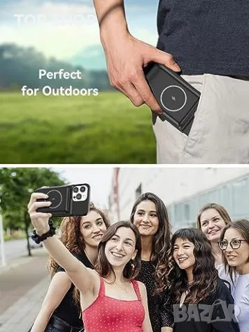 Нов заряден калъф батерия за телефон iPhone 15 Pro Max/Plus и 15 Pro/15, снимка 6 - Калъфи, кейсове - 49251709