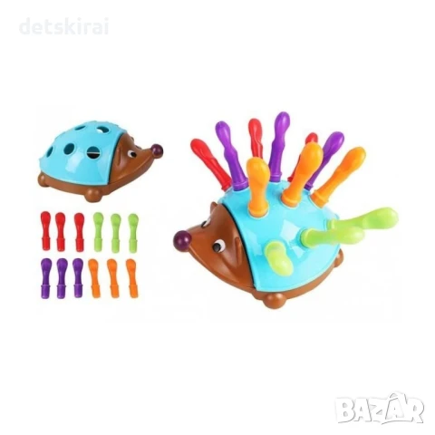 Монтесор таралеж с бодлички за нанизване, снимка 7 - Образователни игри - 51269442