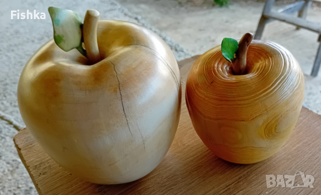 Две ябълки. Дърворезба., снимка 3 - Декорация за дома - 44549670