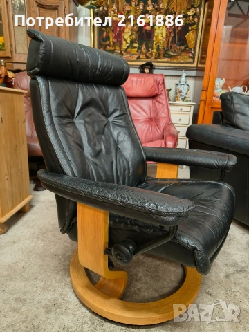 Relax кресло от естествена кожа с повдигаща се облегалка , снимка 3 - Дивани и мека мебел - 54096509