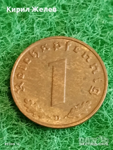 Две монети 1 райхсфенинг 1939г. Трети Райх Германия с свастика 53326, снимка 5 - Нумизматика и бонистика - 53147250