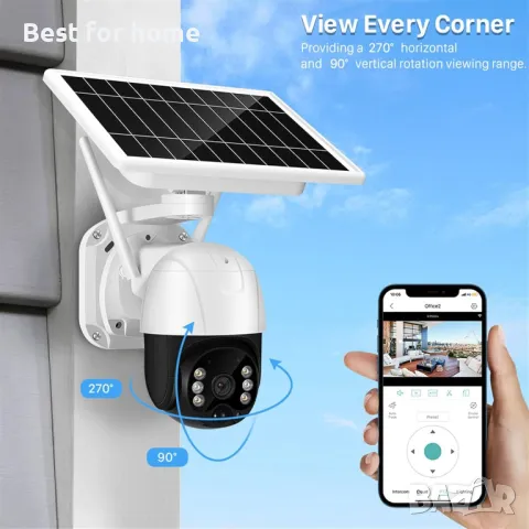 Безжична акумулаторна соларна камера SZSINOCAM WiFi 3MP , снимка 4 - HD камери - 47996893